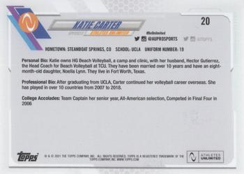 2021 Topps On-Demand Set #2 - Athletes Unlimited Volleyball #20 Katie Carter Back